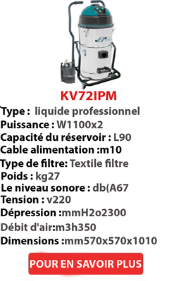 Aspirateur silencieux professionnel, 22 lt. - KV20PL - Mariem